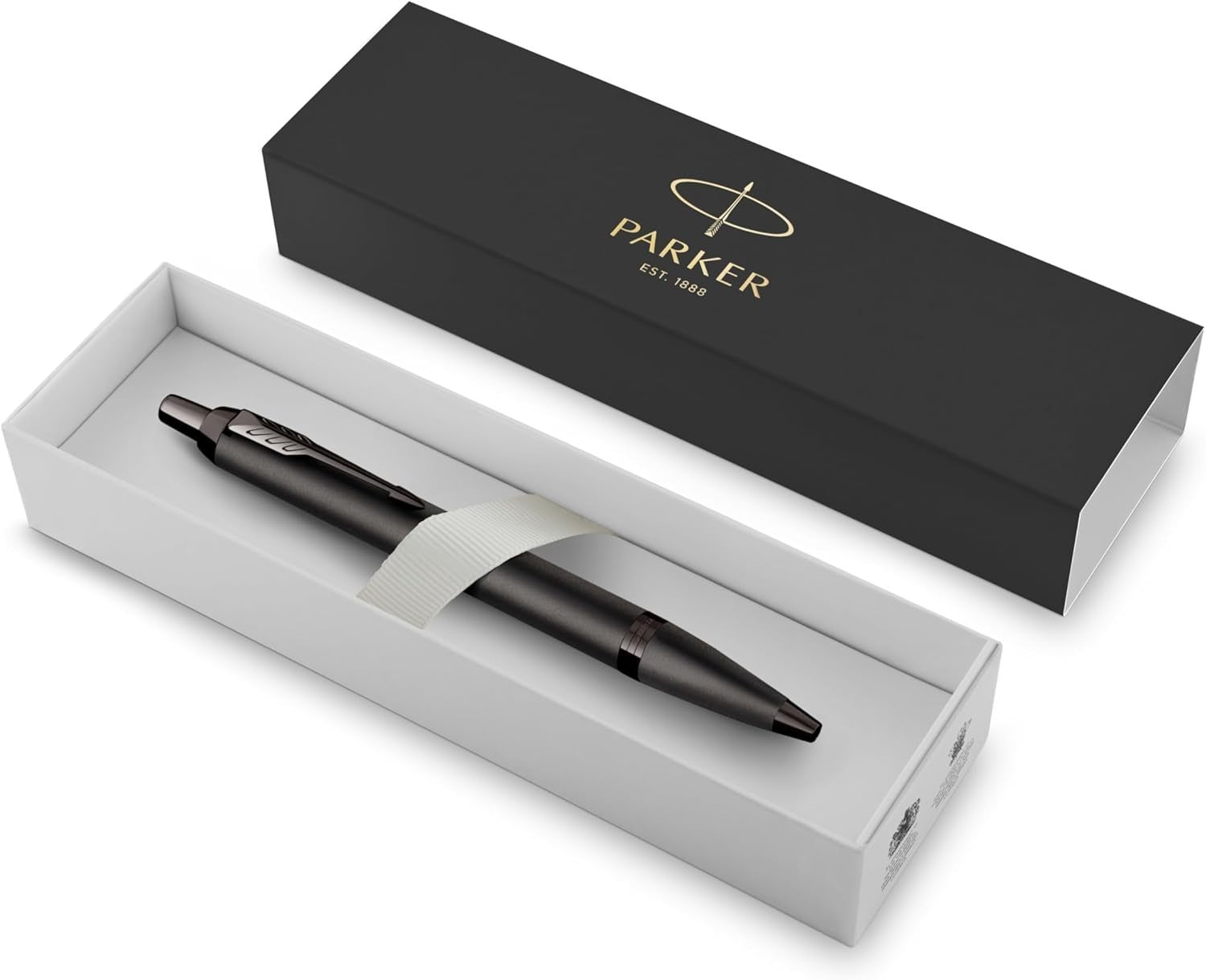 Luxury Gun Metal Ballpoint Pen Medium Point IM Monochrome Gift Box