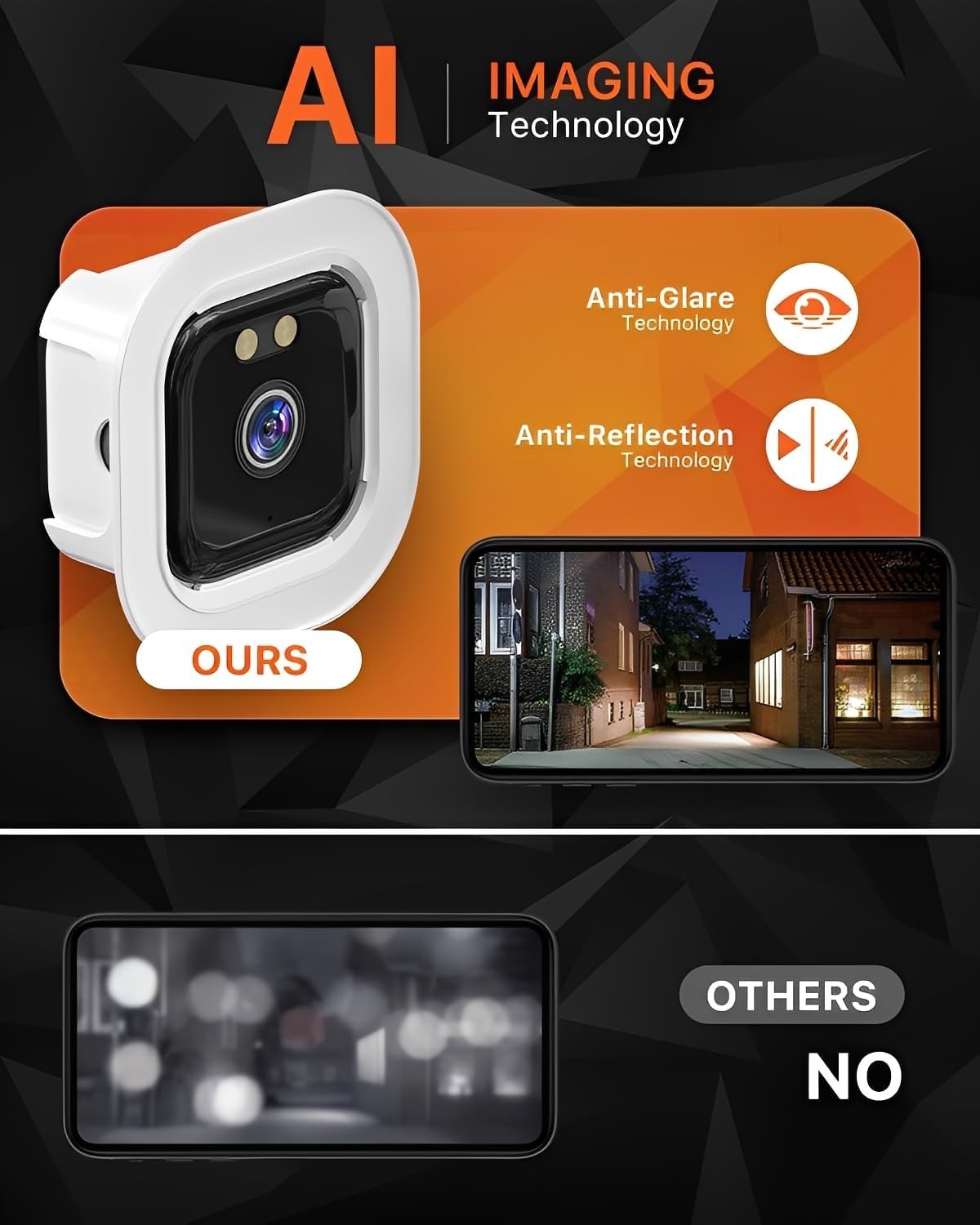 2K Window Security Camera AI Color Night Vision Dual Band WiFi CCTV