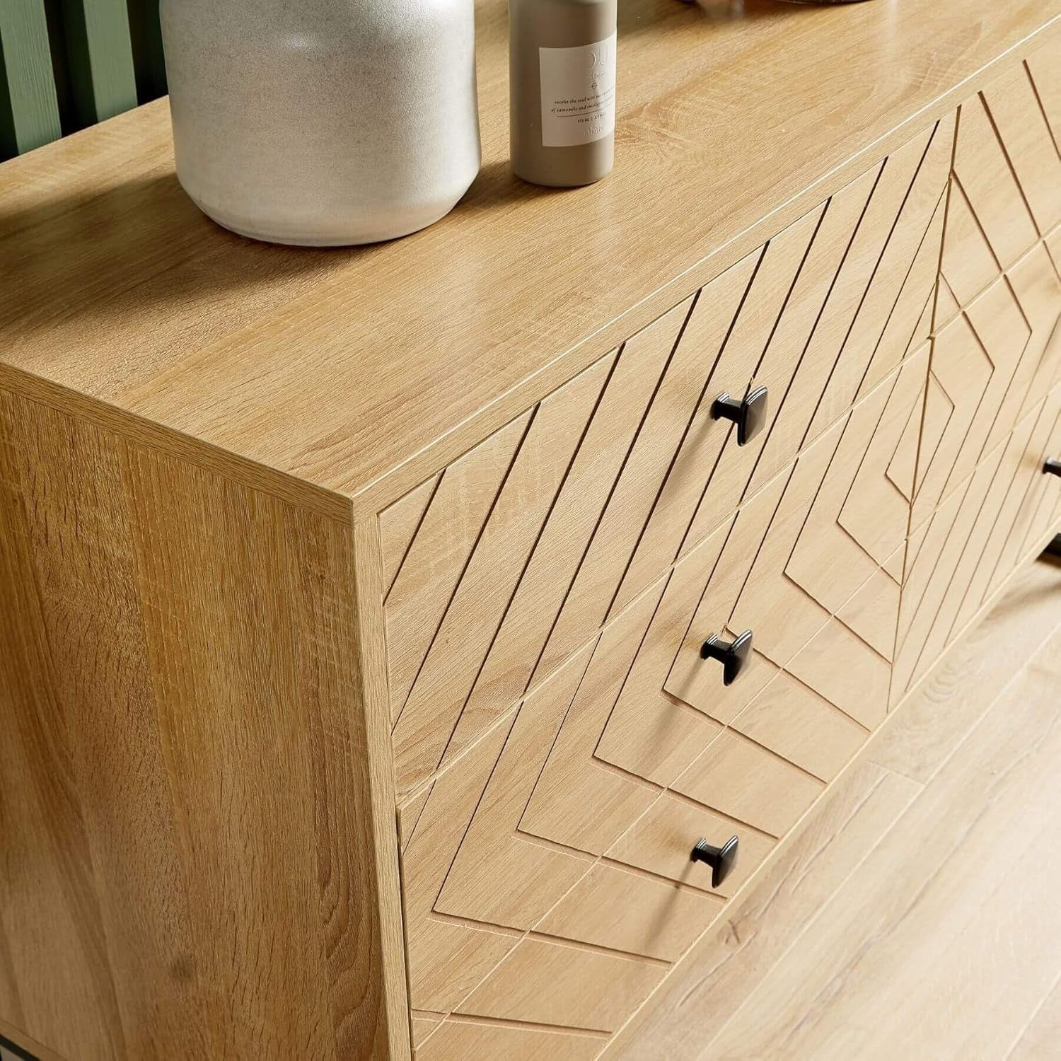 Modern Oak Chest of Drawers 6 Drawer Storage Unit Bedroom Furniture