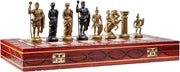 Ancient Armies Themed Chess Set 41cm Luxury Wooden Board Decorative Gift