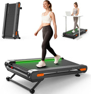 Under Desk Walking Treadmill 3.5HP Quiet Incline Home Office 159KG Capacity