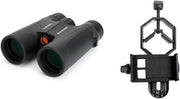 8x42 Waterproof HD Binoculars with Smartphone Adapter for Travel & Birding