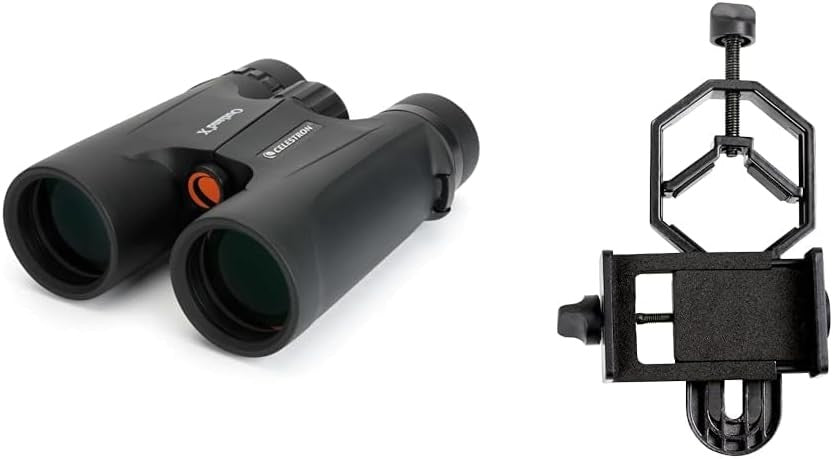 8x42 Waterproof HD Binoculars with Smartphone Adapter for Travel & Birding