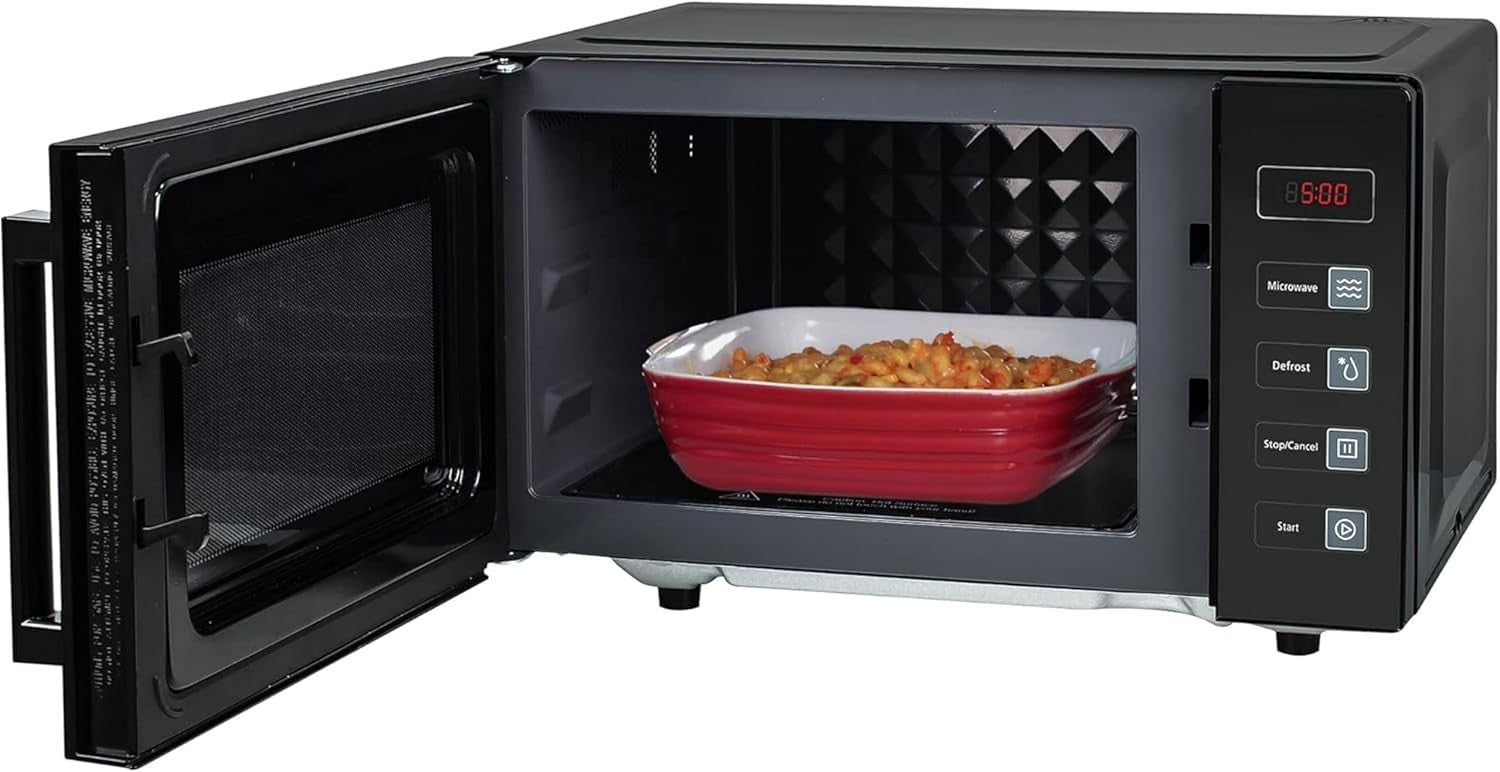 23L 800W Flatbed Digital Microwave Oven Timer Defrost Kitchen