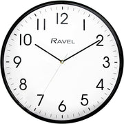 Large 40cm Silent Wall Clock Modern Black Frame Easy-Read Quartz Home Decor