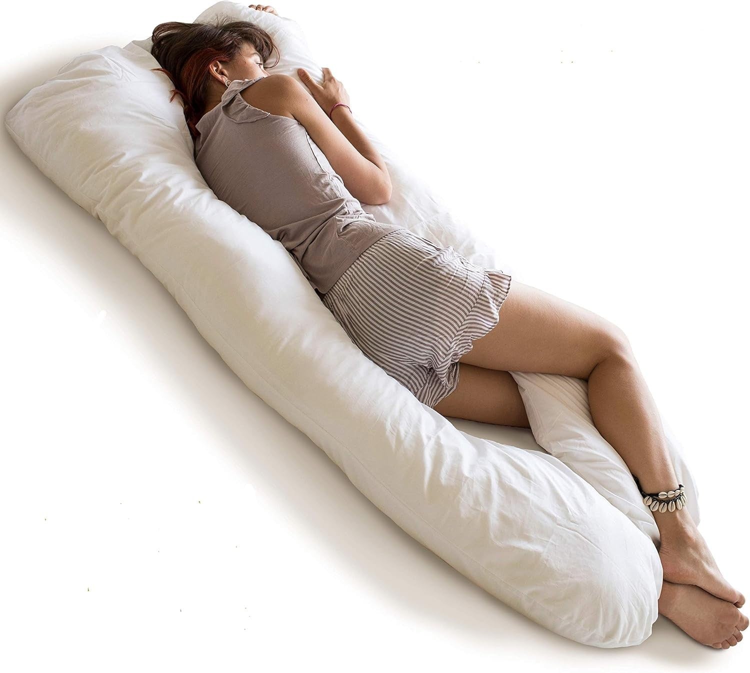 U Shaped Pregnancy Body Pillow Full Body Support Maternity Sleep Comfort