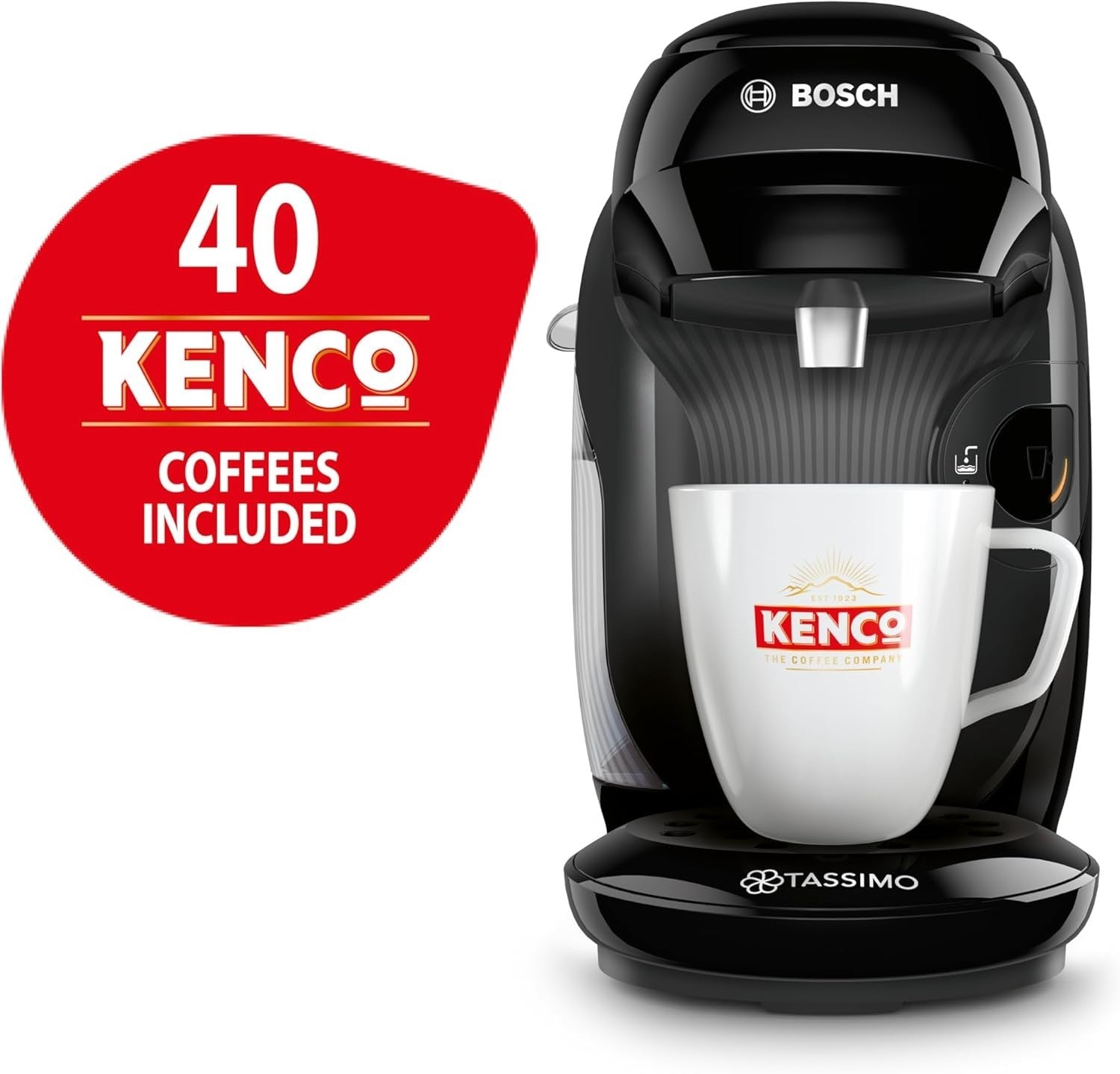 Pod Coffee Machine Starter Bundle | 40 Drinks Included | Auto Clean | 0.7L