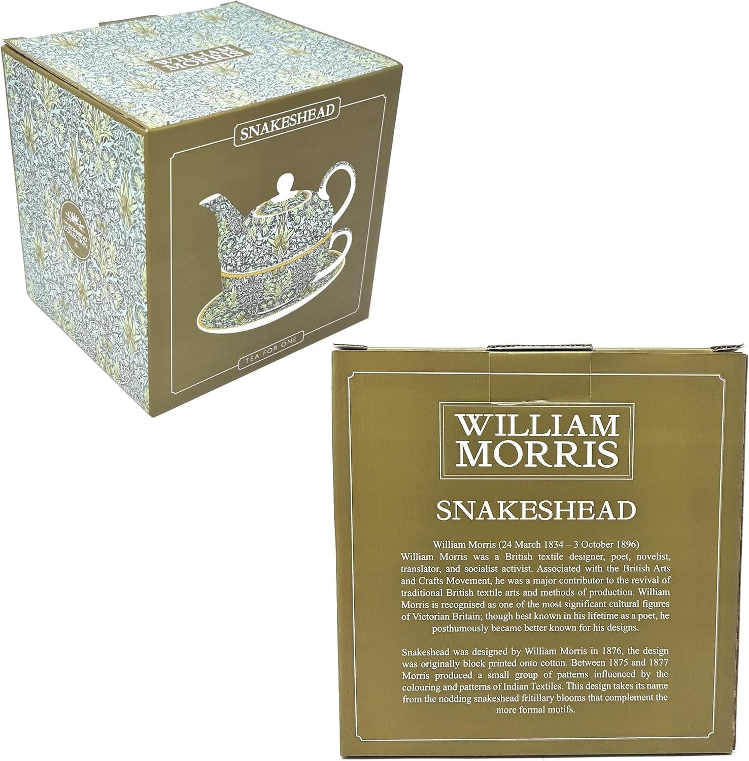 Tea for One Teapot Cup Saucer Set Snakehead Fine China Gift Box
