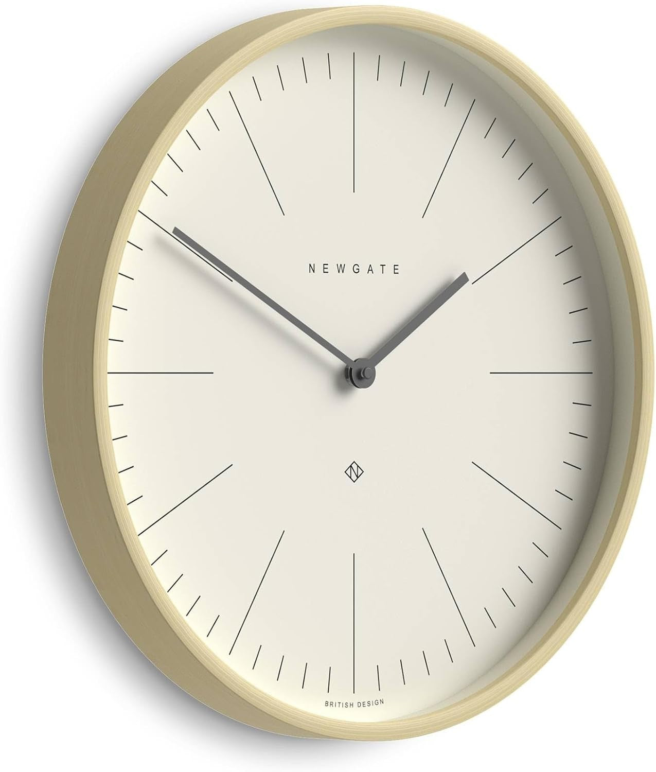 40cm Silent Wall Clock Modern Plywood Red Marker Dial Scandinavian Style