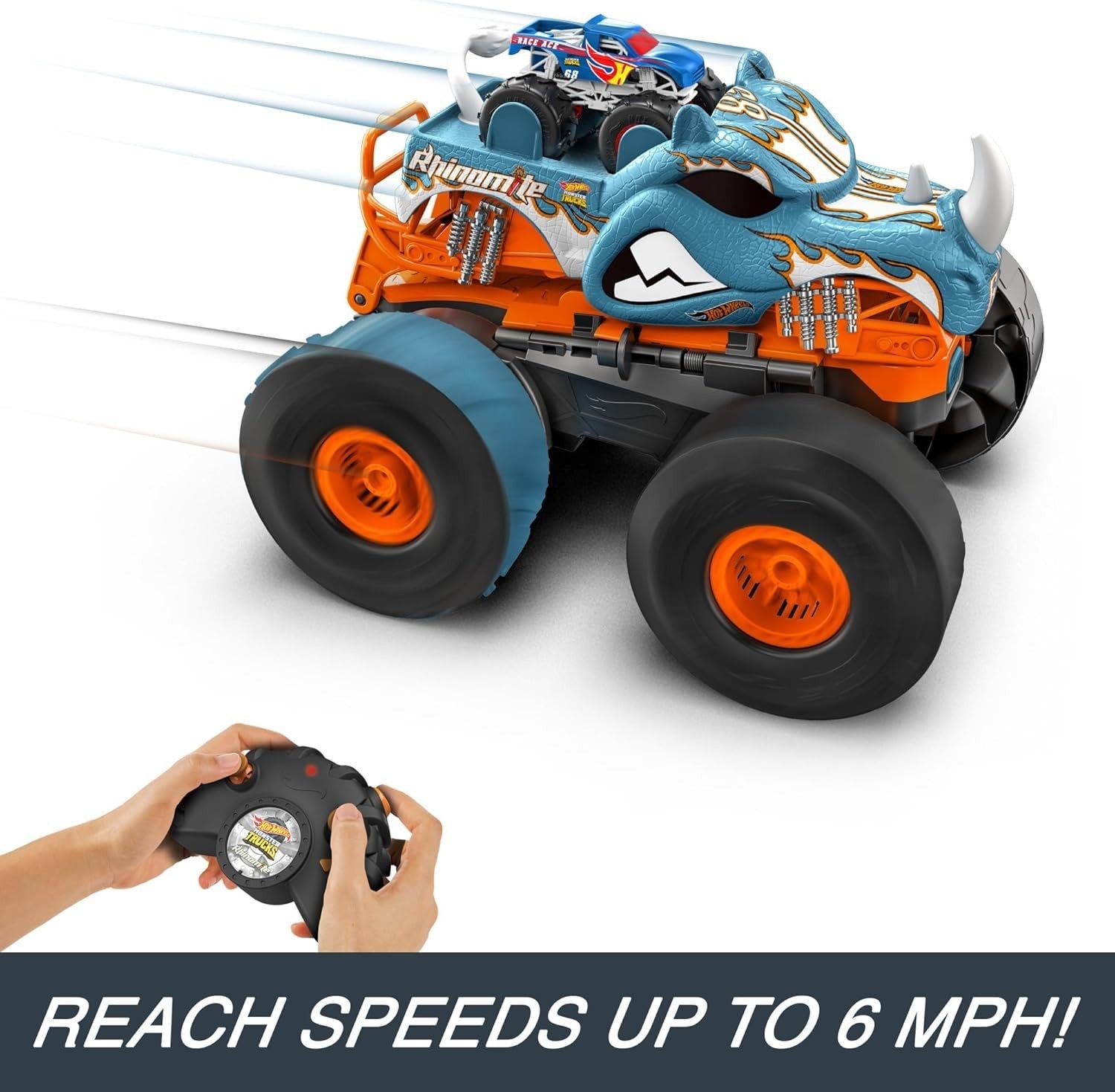 Transforming Monster RC Truck 1:12 – Launcher Mode w/ Mini Car, 360° Stunts