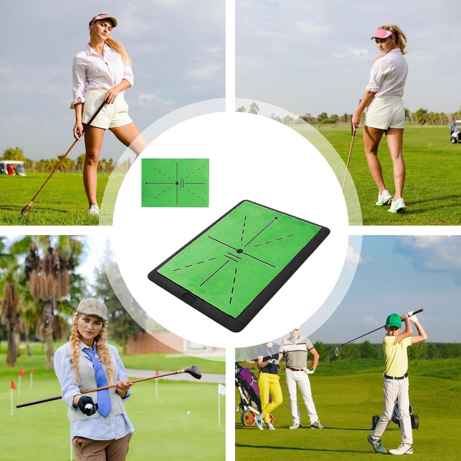 Golf Putting Mat Practice Trainer Indoor Green Home Office Training Aid