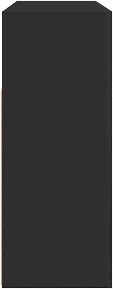Modern Black LED Illuminated Sideboard Storage Cabinet 3 Doors Dining Room