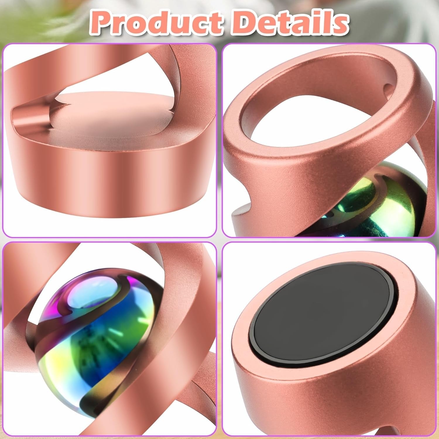 Kinetic Spinning Desk Toy Metal Stress Relief ADHD Focus Office Fidget