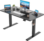 Electric Standing Desk 140x60cm Adjustable Sit Stand Table with Memory, Black