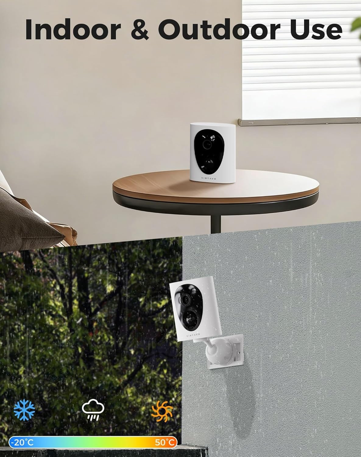 2K Wireless Security Camera Outdoor Color Night Vision No Monthly Fee