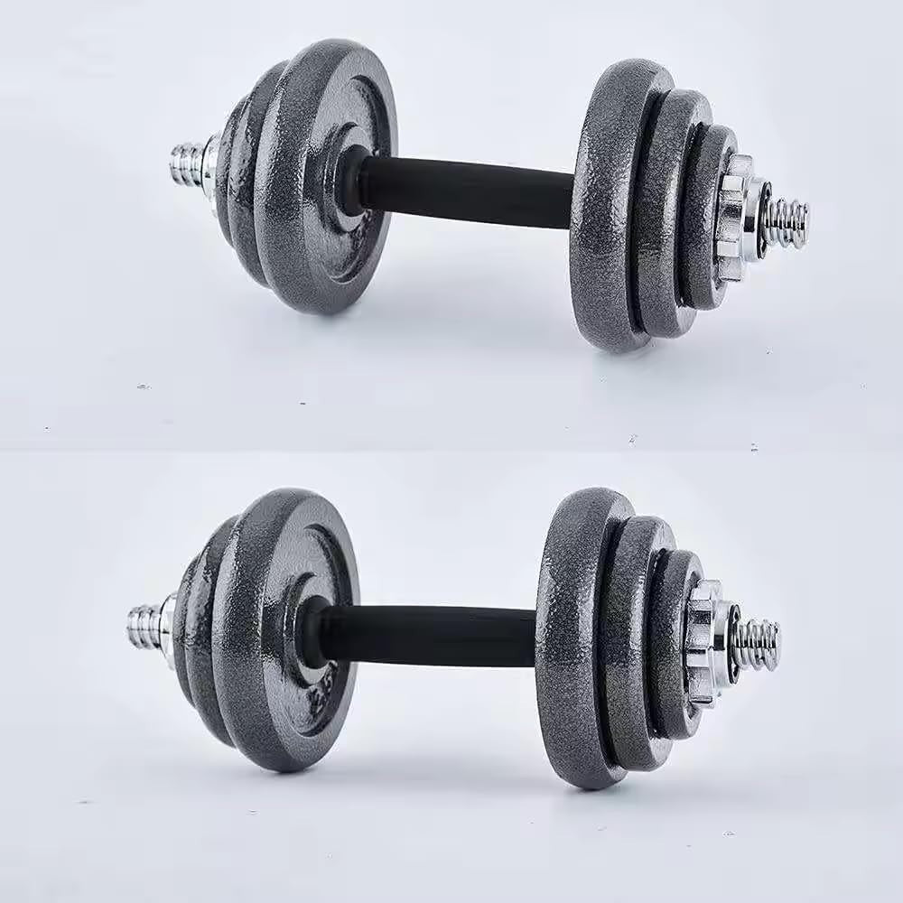 Adjustable Dumbbell Barbell Set 20kg–50kg Cast Iron Home Gym Weights