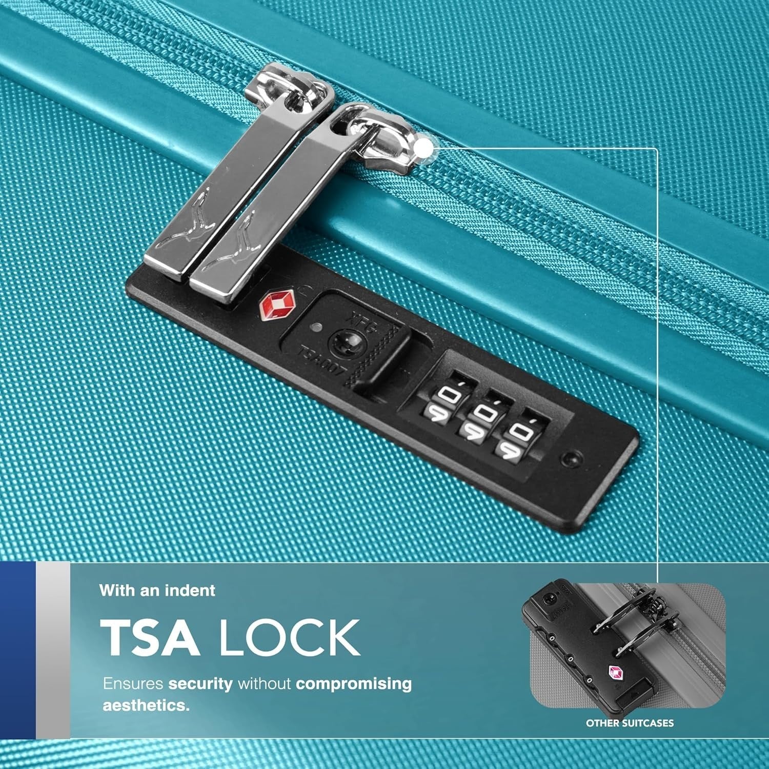28in Large Check In Suitcase ABS Hard Shell TSA Lock 360 Spinner Wheels