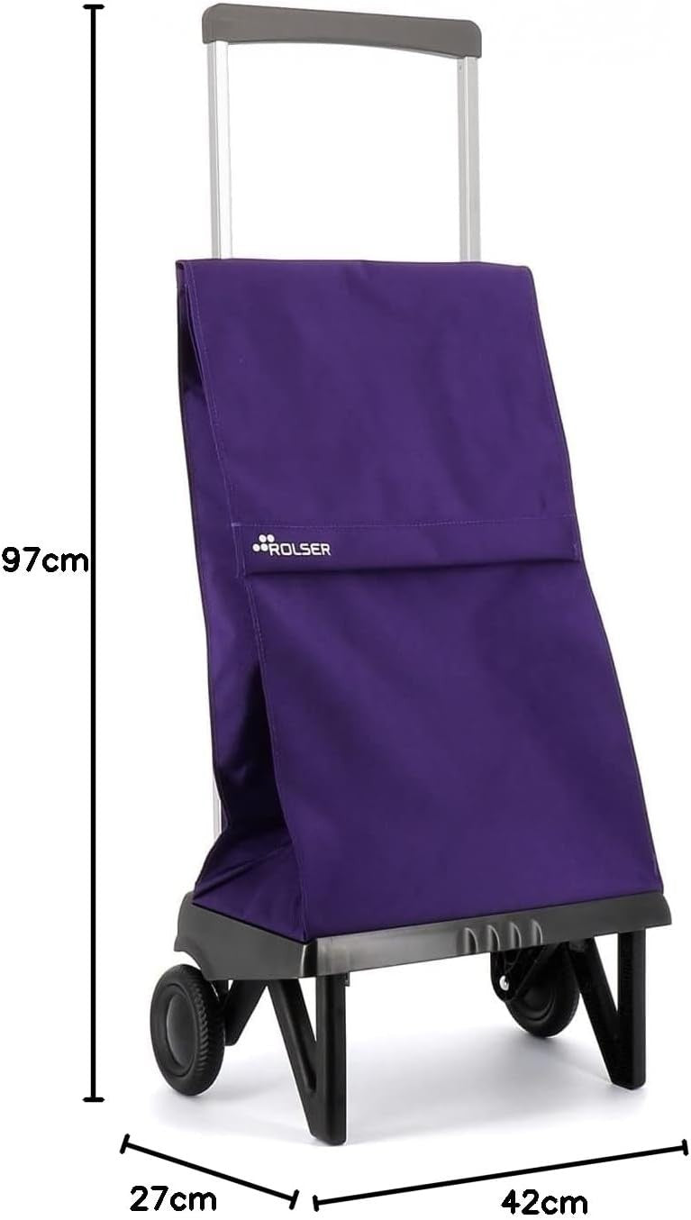 Foldable Shopping Trolley 2 Wheel Lightweight Aluminium Push Cart