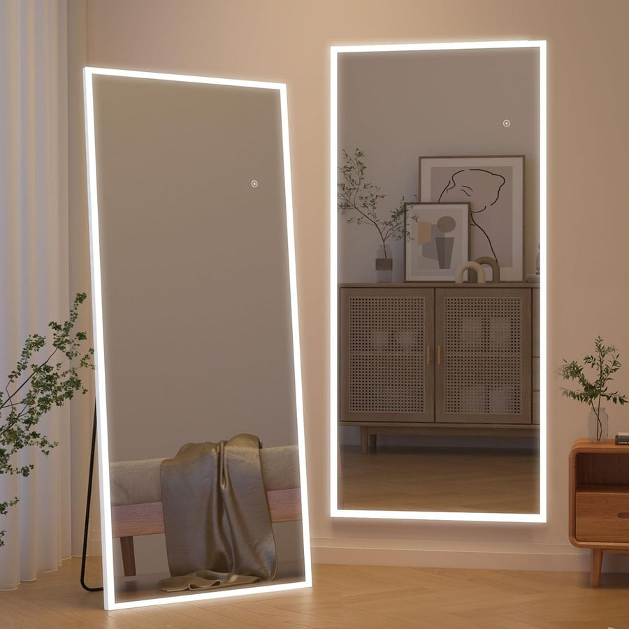 LED Full Length Mirror 165x60cm Wall Mounted Dimmable Standing Light