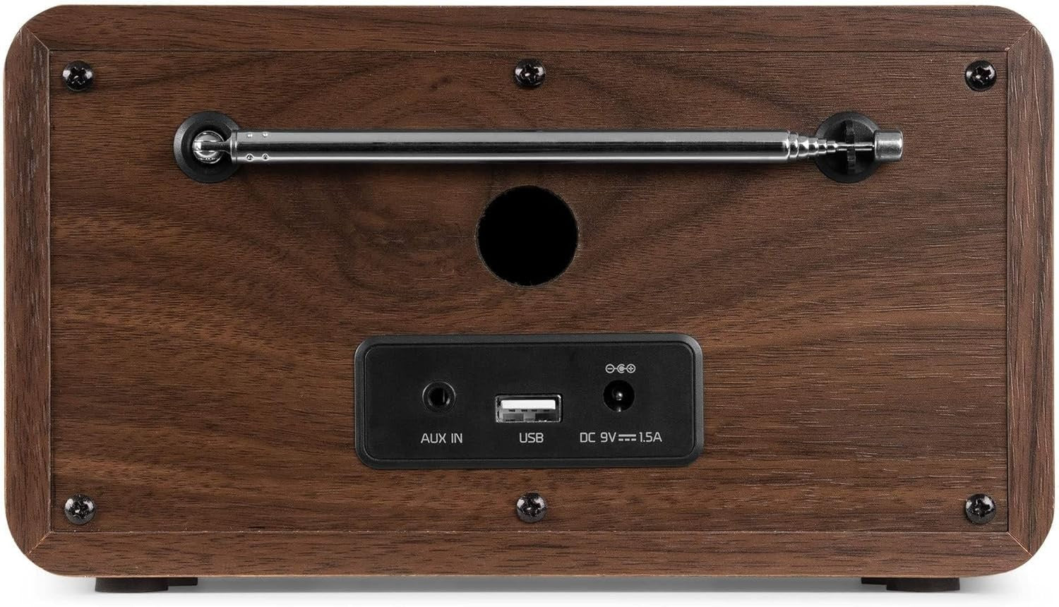 DAB+ Digital Radio Bluetooth Speaker FM USB AUX Alarm Clock Wood