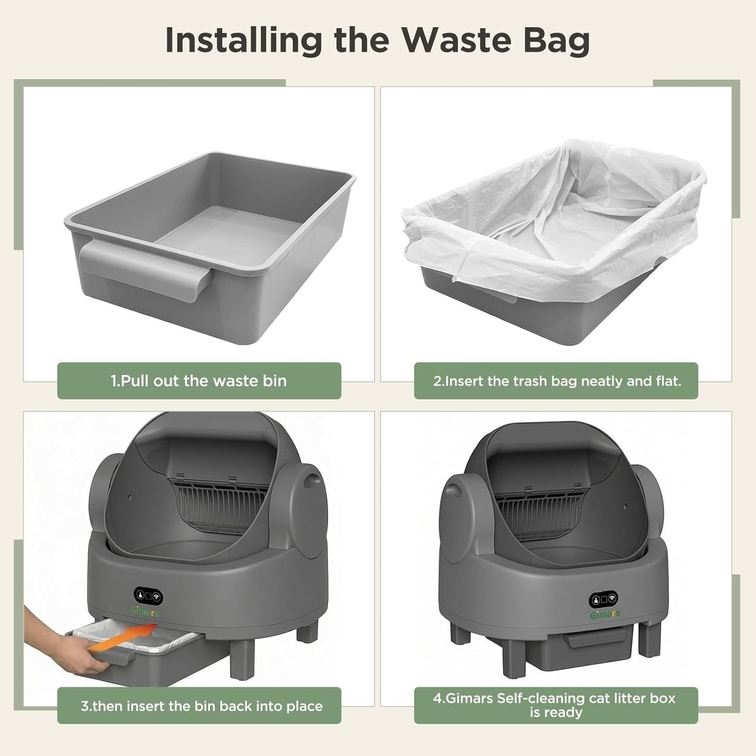 XXXL Self Cleaning Cat Litter Box App Control Open Top Auto Multi Cat