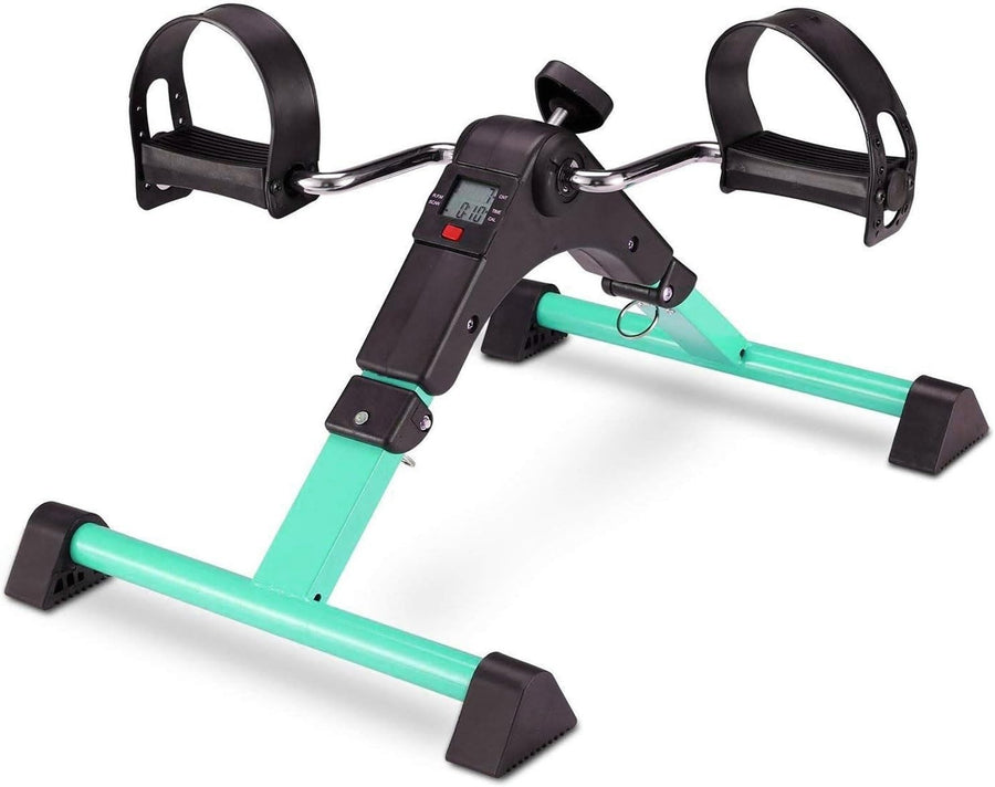 Foldable Under Desk Pedal Exerciser LCD Adjustable Resistance Rehab