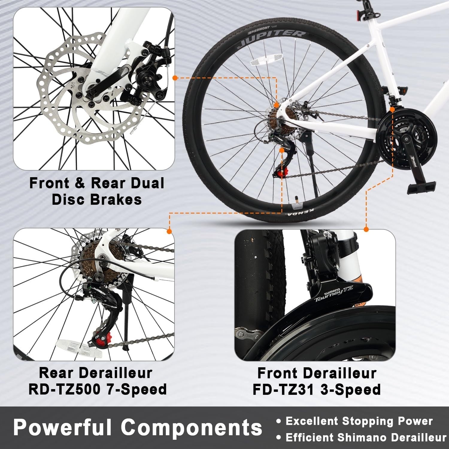700C Road Bike Lightweight Aluminum Frame 21-Speed Shimano Dual Disc Brakes