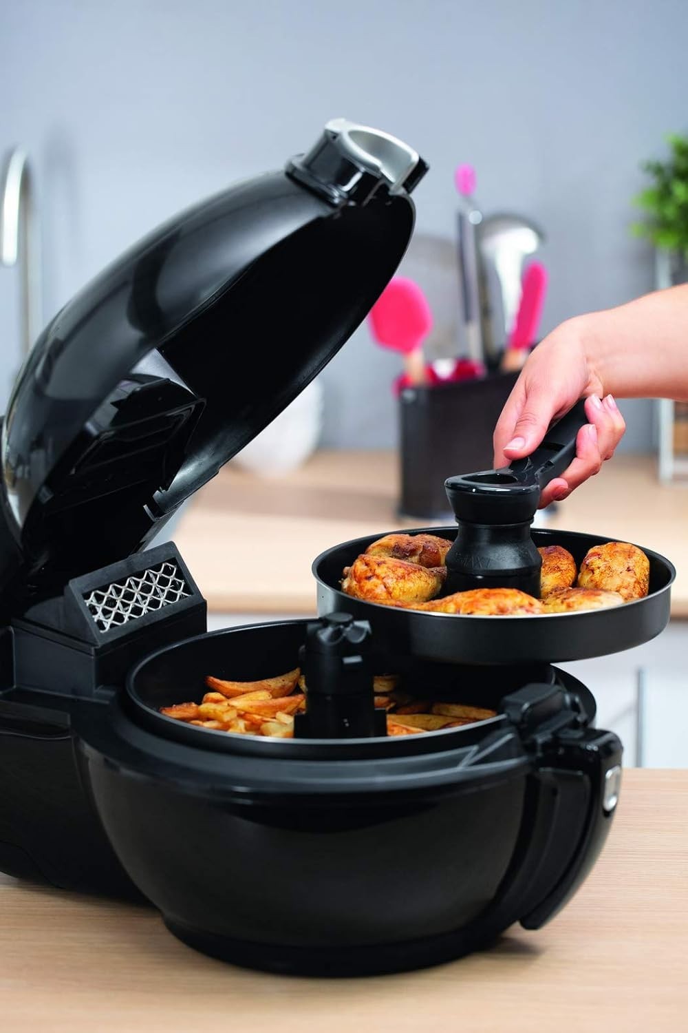 2-in-1 Hot Air Fryer XL 1.7kg 1500W 9 Programs Touchscreen No Oil