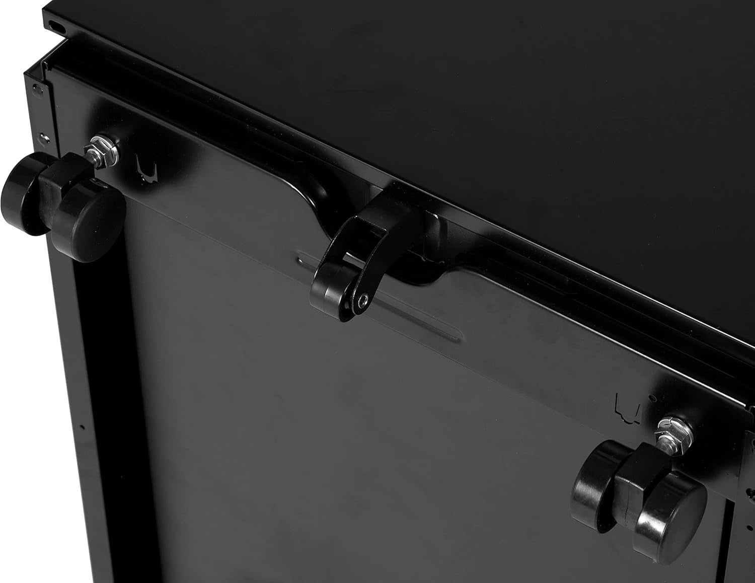 Black Narrow Under Desk Filing Cabinet 3 Drawer Lockable 60cm