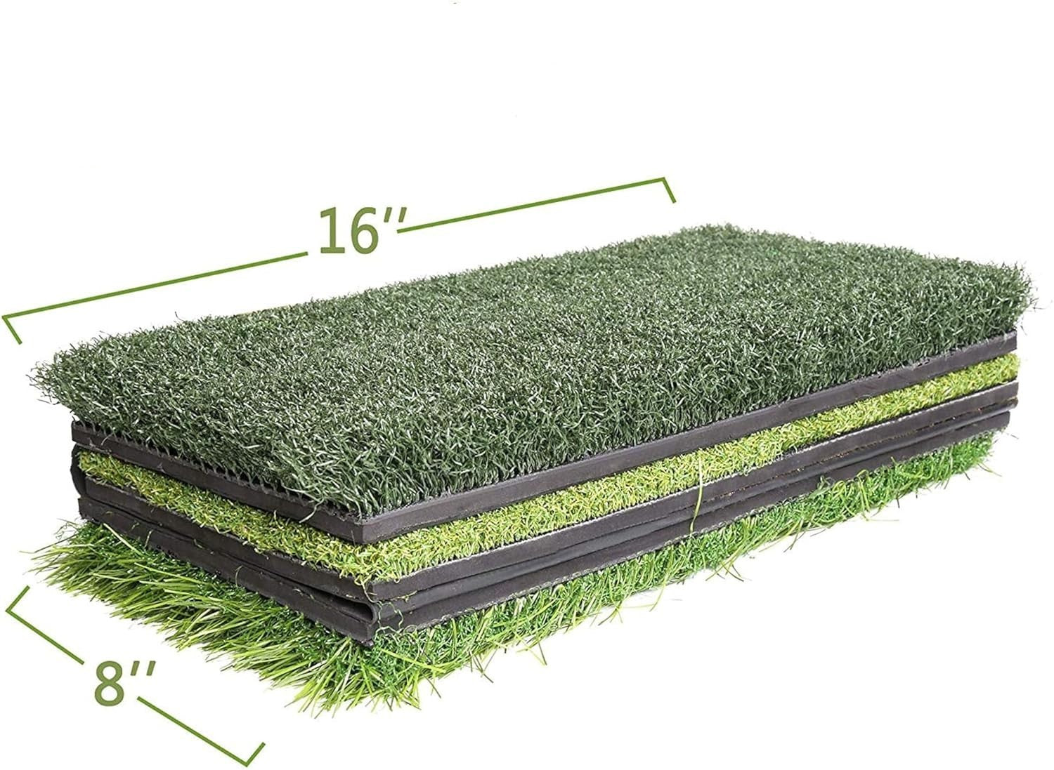 Golf Practice Mat 3 Turf Putting & Chipping Trainer Indoor Outdoor Green