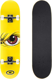 31" Double Kick Skateboard Kids Adults Concave Maple Deck Grip Tape Wheels