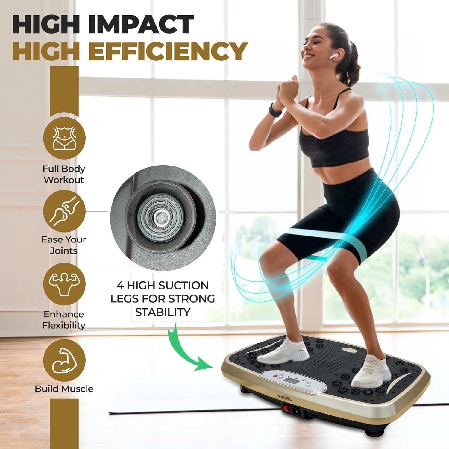 Vibration Plate Exercise Machine 120 Speeds Body Toning Weight Loss