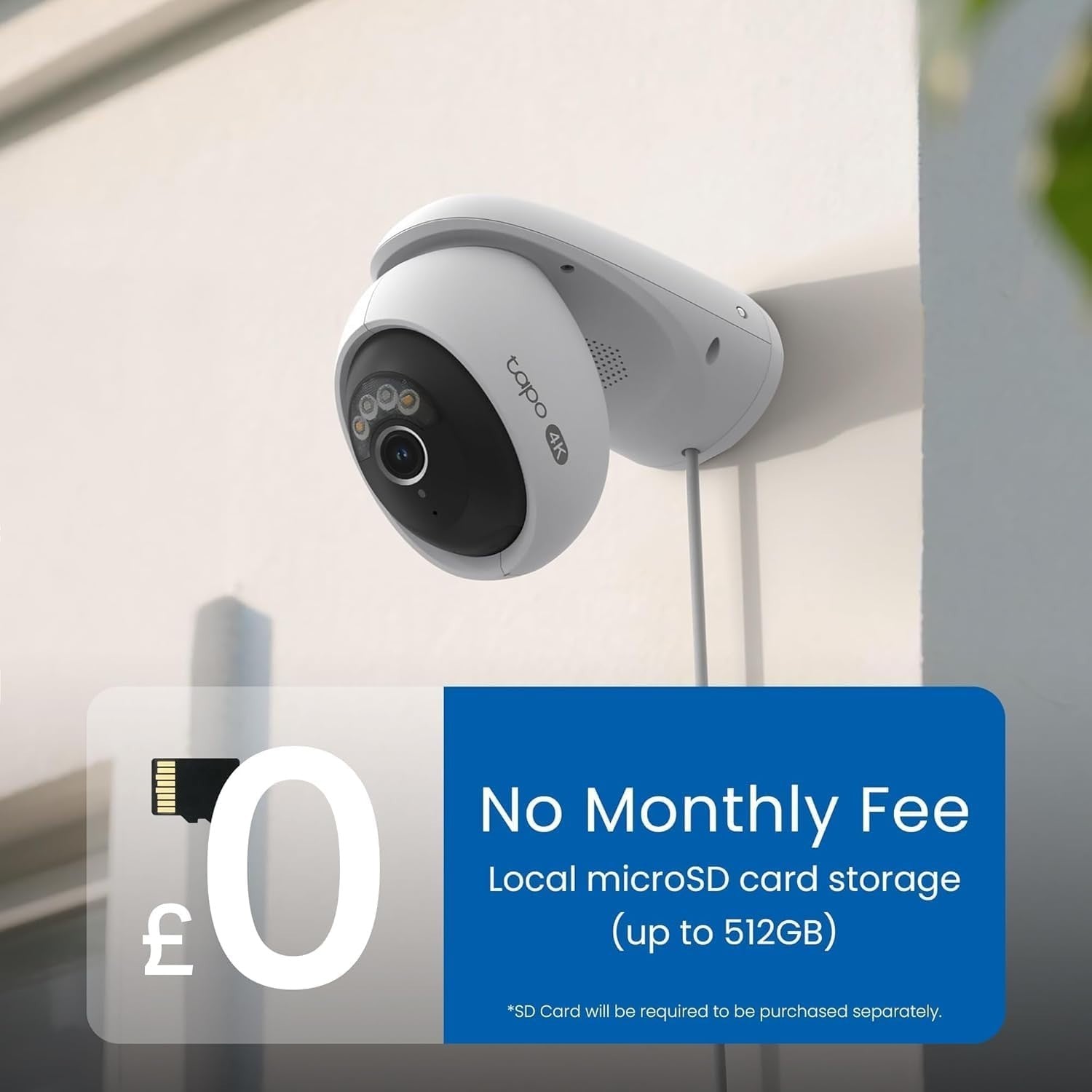 4K 8MP Security Camera Outdoor AI Facial Recognition WiFi 6 IP66