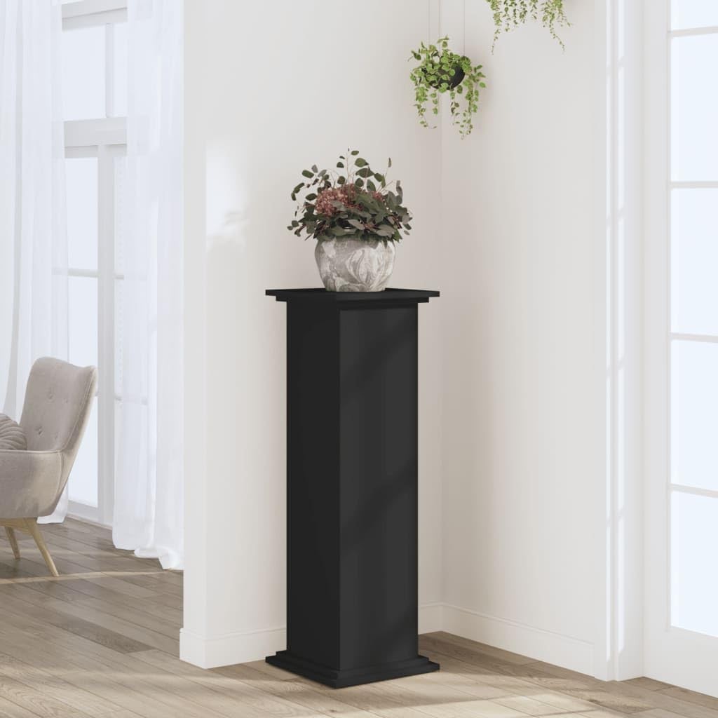 Tall Black Wood Plant Stand 100cm Modern Display Pedestal Table Indoor Home Deco