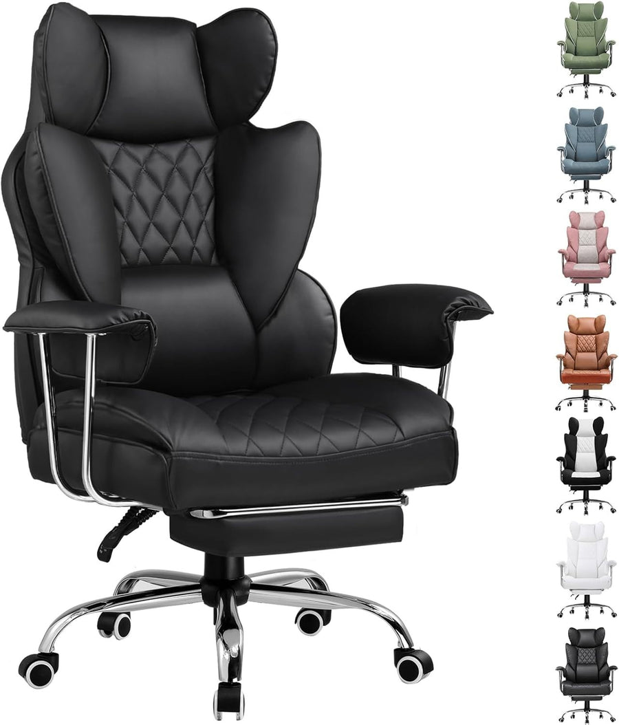 Ergonomic Gaming Chair Recliner Office Seat Footrest High Back Lumbar Support