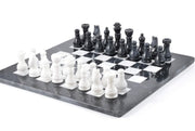 Luxury 15" Handmade Marble Chess Set Black & White Polished Stone Board