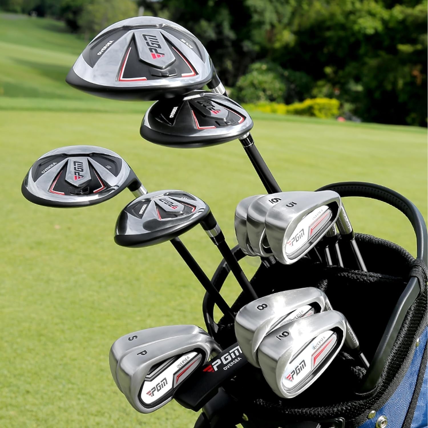 Mens Right Hand Complete Golf Club Set 12 Piece Driver Irons Putter Bag