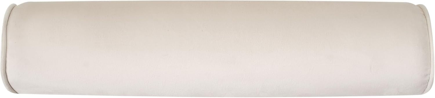 Left Hand Velvet Chaise Lounge with Storage Beige Upholstery for Living Room