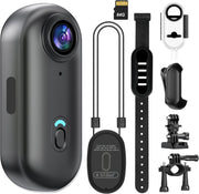 4K Mini POV Camera WiFi Body Cam Waterproof Action Cam 64GB Wide Angle