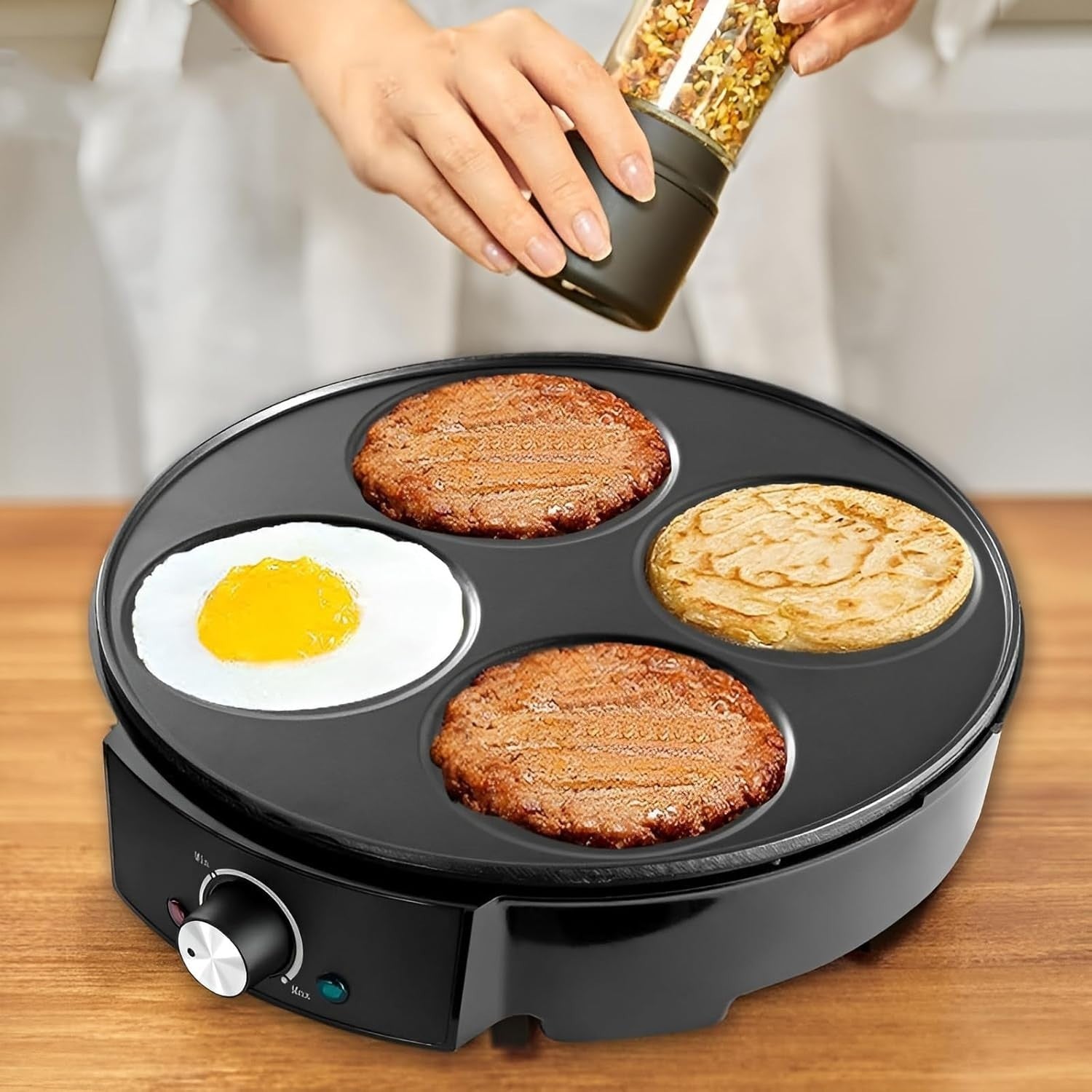 Electric Crepe & Pancake Maker 1200W Non-Stick Multi Breakfast Grill