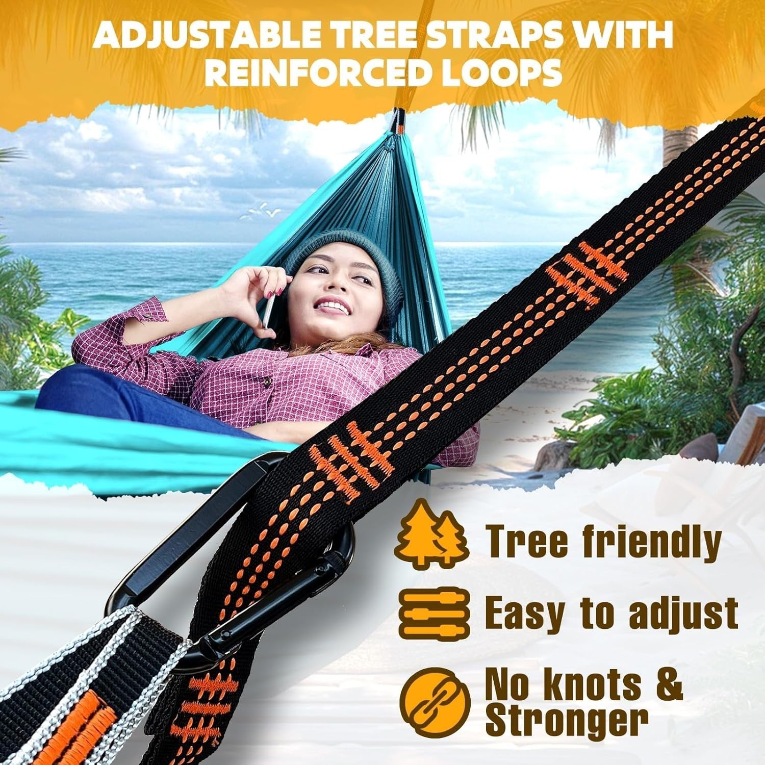Ultra-Light Camping Hammock 300kg Limit ✅ Compact 🌟 Quick-Dry Nylon