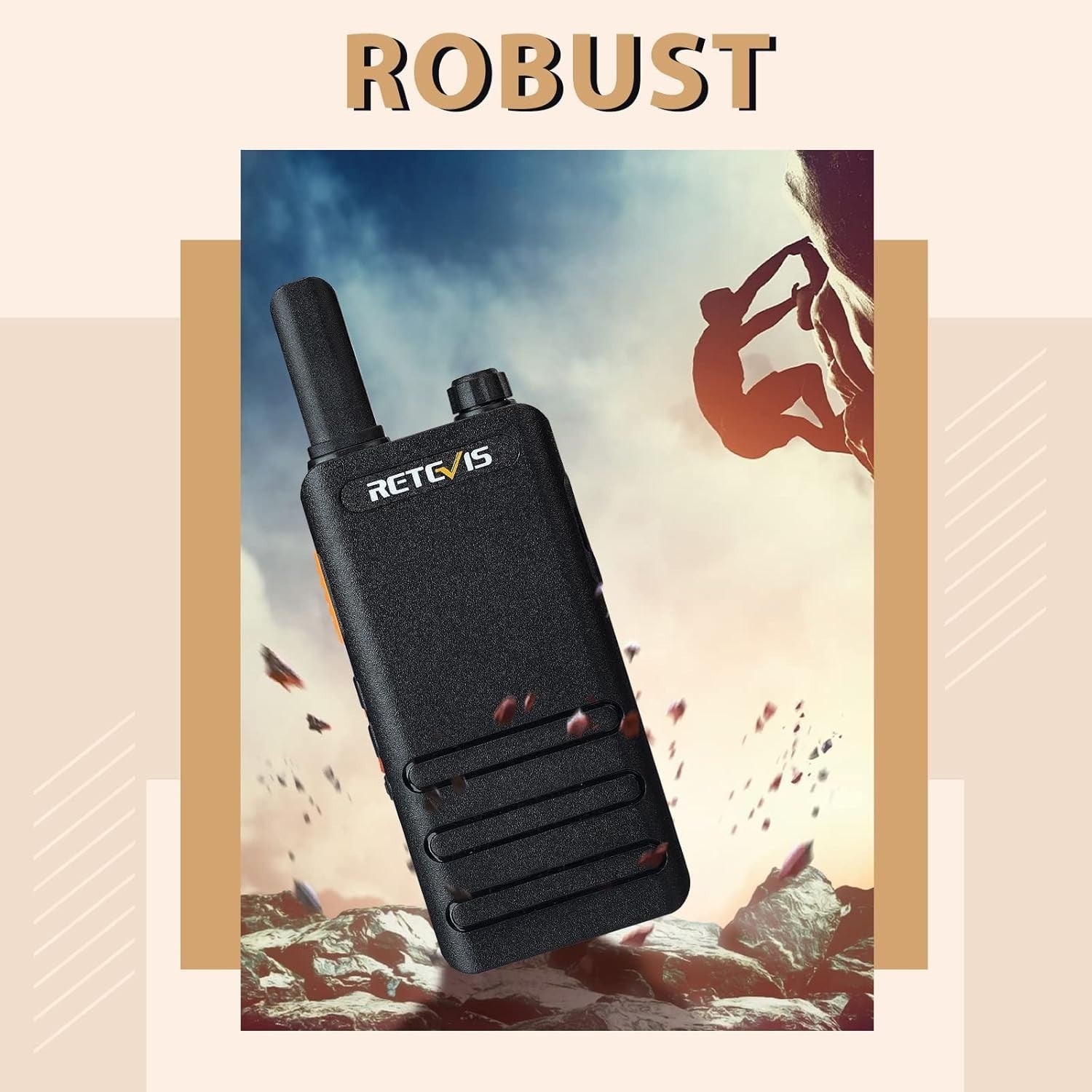 PMR446 Walkie Talkie 2 Pack USB-C Rechargeable VOX Headset 3km Range