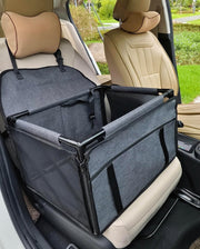 Waterproof Dog Car Seat Booster Carrier Travel Bed Safety Harness Grey