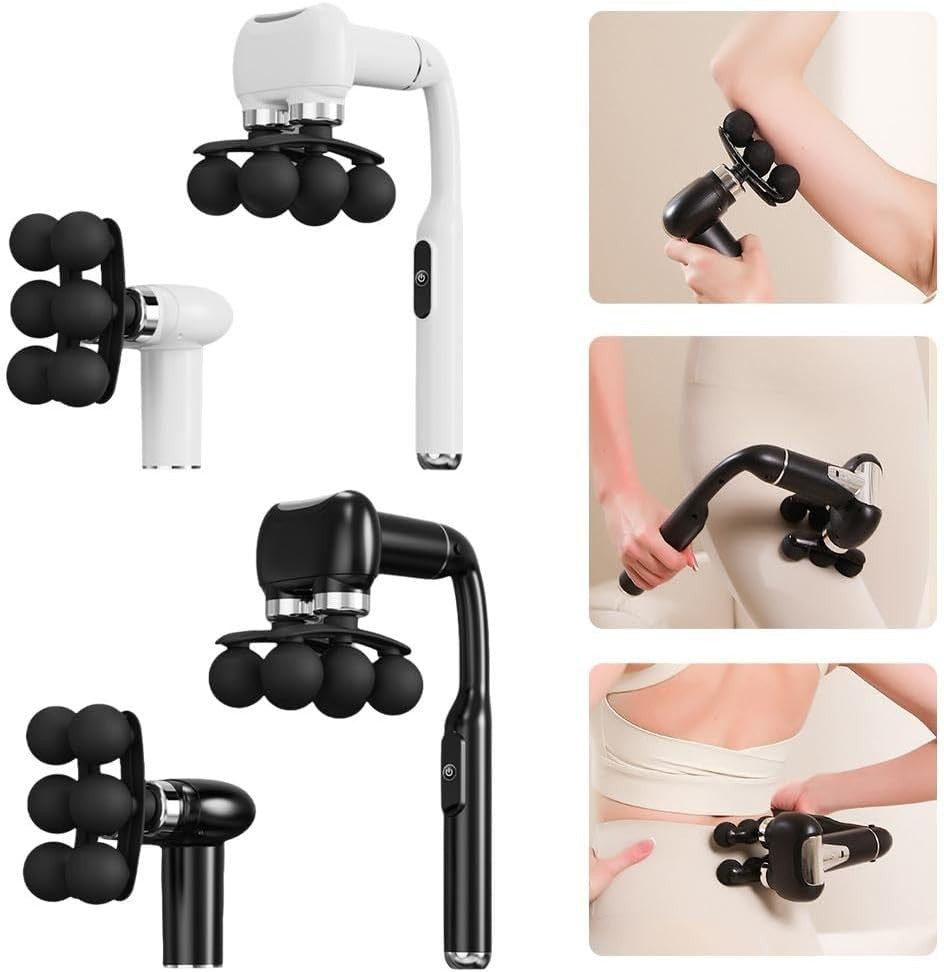 6 Head Massage Gun Long Handle Deep Tissue Back Shoulder Muscle Pain Relief