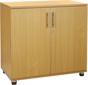 Beech 2 Door Lockable Office Storage Cabinet with Adjustable Shelf 75cm