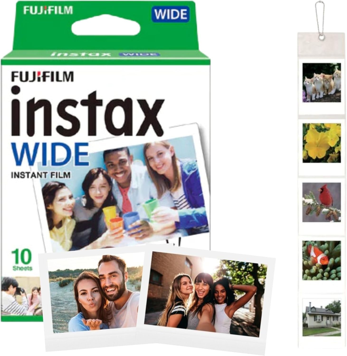 Instax Wide Film Bundle 100 Shots Photo Album Wall Display Kit