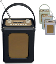 Portable DAB+ Digital Radio Bluetooth CR9 Black 20hr Play Dual Alarm