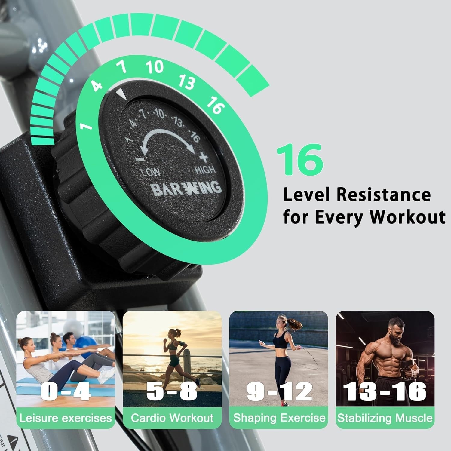Foldable Magnetic Exercise Bike w/ Backrest, LCD Monitor & 330lb Capacity