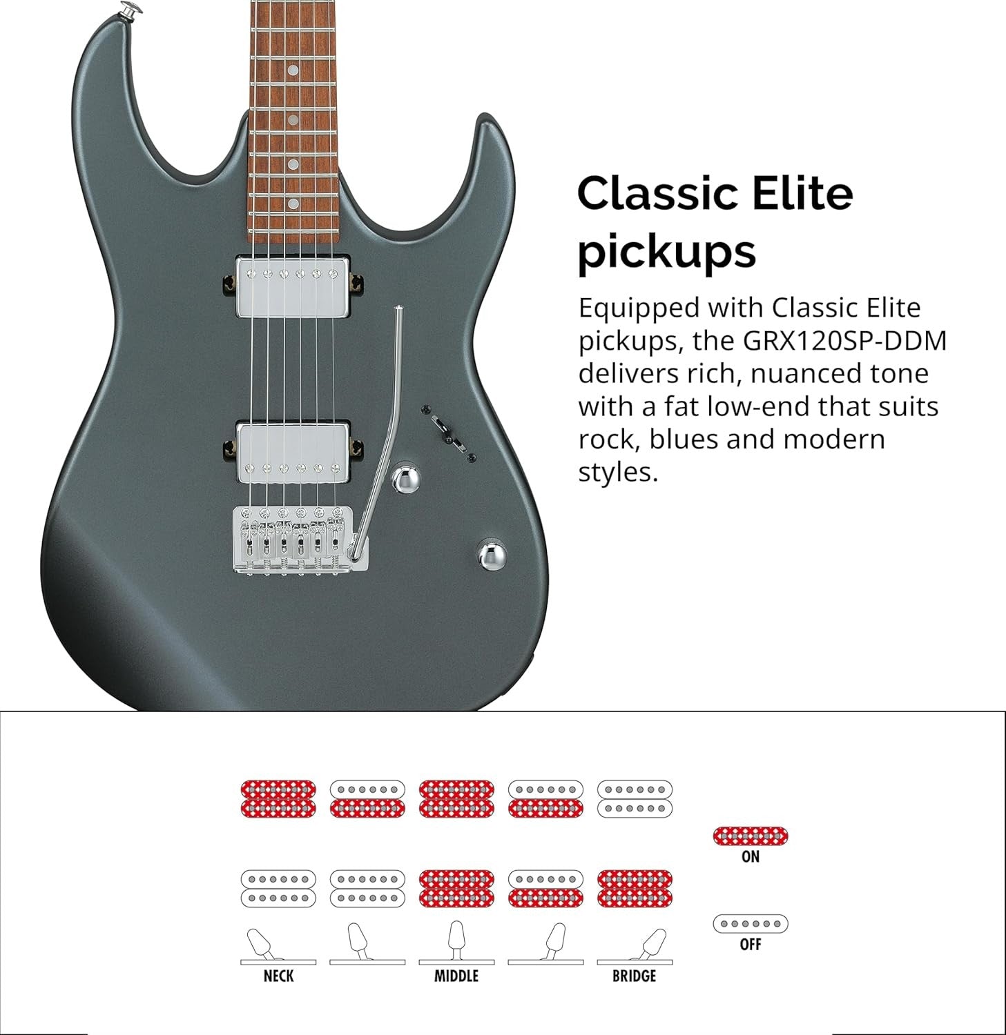 Electric Guitar Solid Body Maple Neck Tremolo Bridge HSH Pickups