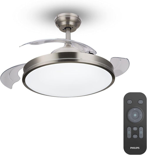 Philips LED Atlas 28W Ceiling Light with 35W Fan, Remote, Cool White